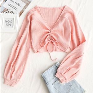 Waffle texture Crop Top